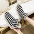 New Fashion Chessboard Plush Thickened Bottom Snow Boots